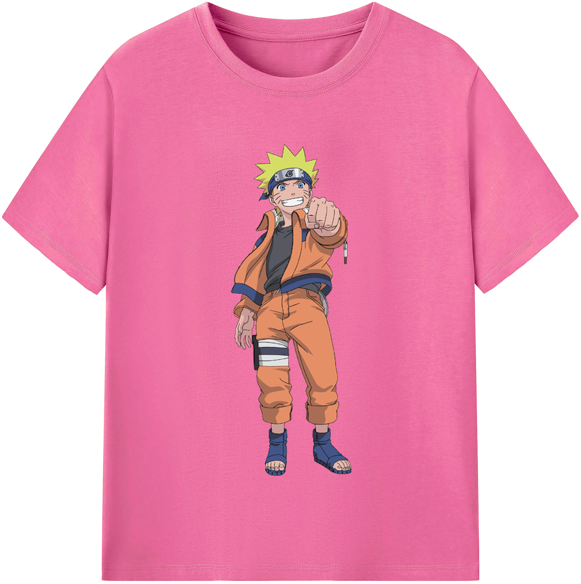 （画像用） NARUTO -ナルト- うずまき ナルト Uzumaki Naruto レディースカジュアルプリントTシャツ（綿100％）